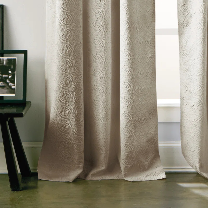 DKNY Chrysanthemum Solid Color Grommet Curtain Panel Pair (Set of 2)