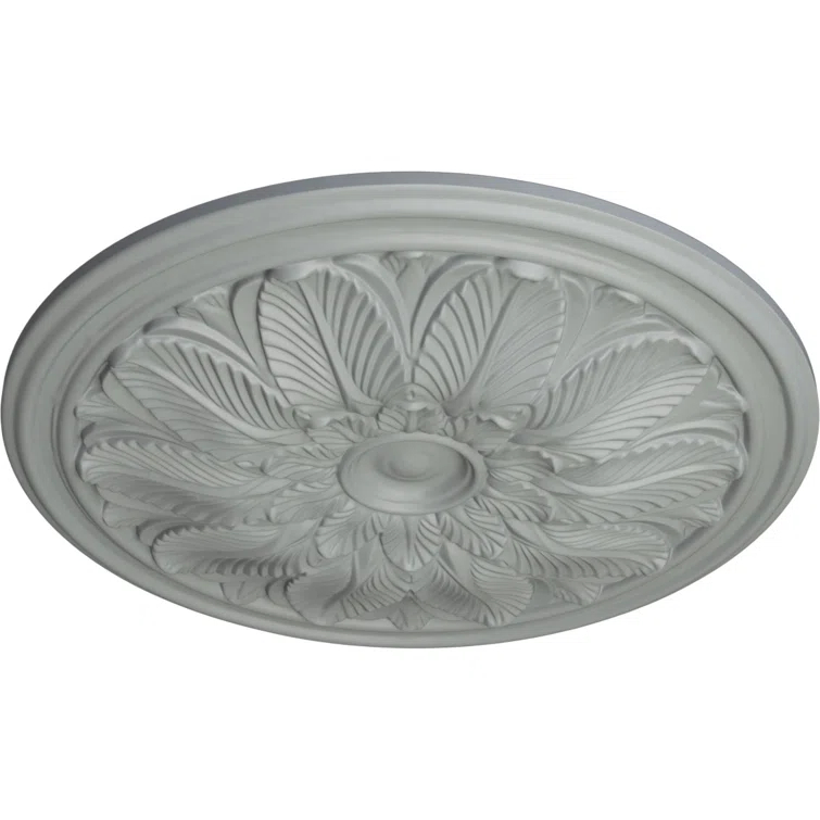 Ekena Millwork Endurathane Alexa Ceiling Medallion, 30 3/4"W x 21/14"H x 3 7/8"ID x 1 5/8"P (Fits Canopies up to 5 5/8"), Hand-Painted Pharaohs Gold Finish CM22BO