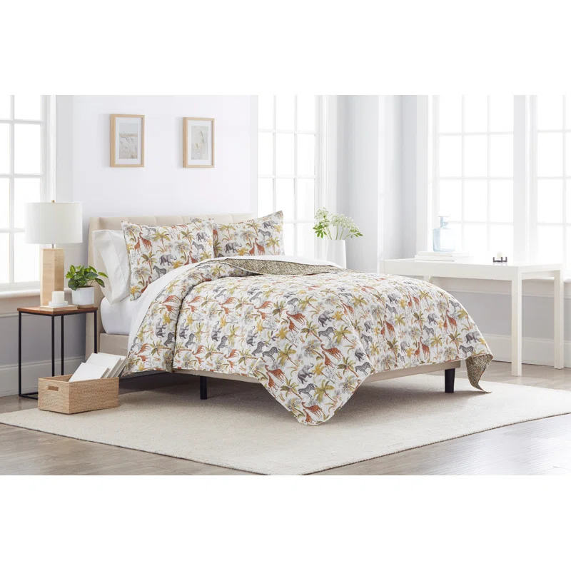 Serengeti Cotton Reversible Quilt Set