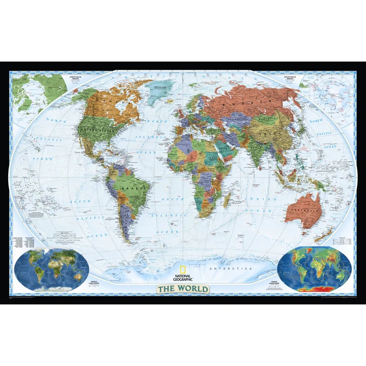 National Geographic Maps World Decorator Wall Map