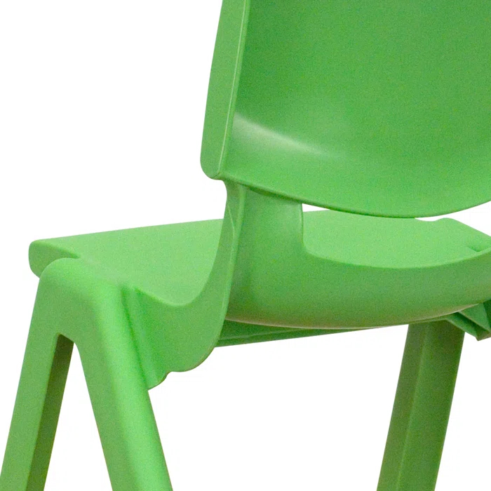 Flash Furniture Goddard Plastic Stack School Chair with Seat, 3rd-7th School Chair (Set of 4)