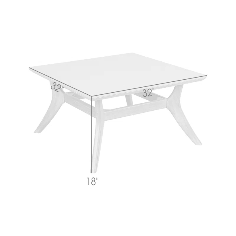 Armen Living Beckham Outdoor Coffee Table In Eucalyptus Wood And Super Stone