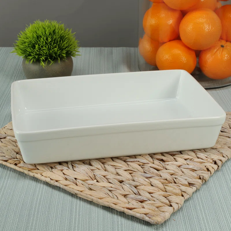BIA Cordon Bleu BIA Cordon Bleu Rectangular Baker, 12" X 8.25", 2.5 Qt., White
