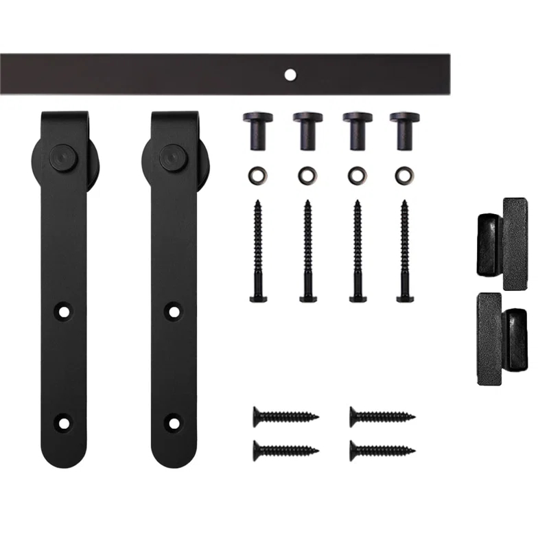 Quiet Glide Hook Mini Standard Single Track Barn Door Hardware Kit (Door Not Included)