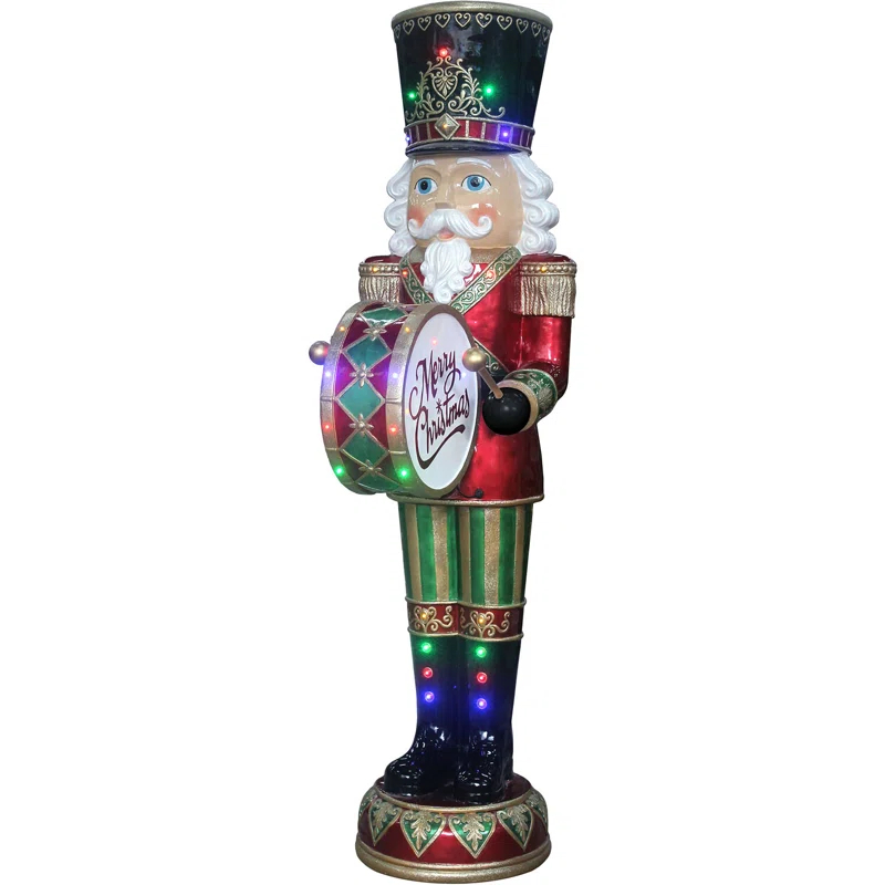 Fraser Hill Farm 6-Ft. Nutcracker Drummer Holiday Figurine, Life-Sized