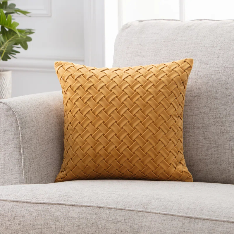 Chanasya Chanasya Lattice Textured Velvet Decorative Throw Pillow Cover