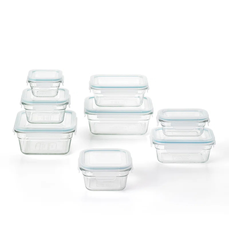 Glasslock Glass Food Storage - Set of 8 Containers and 8 Lids