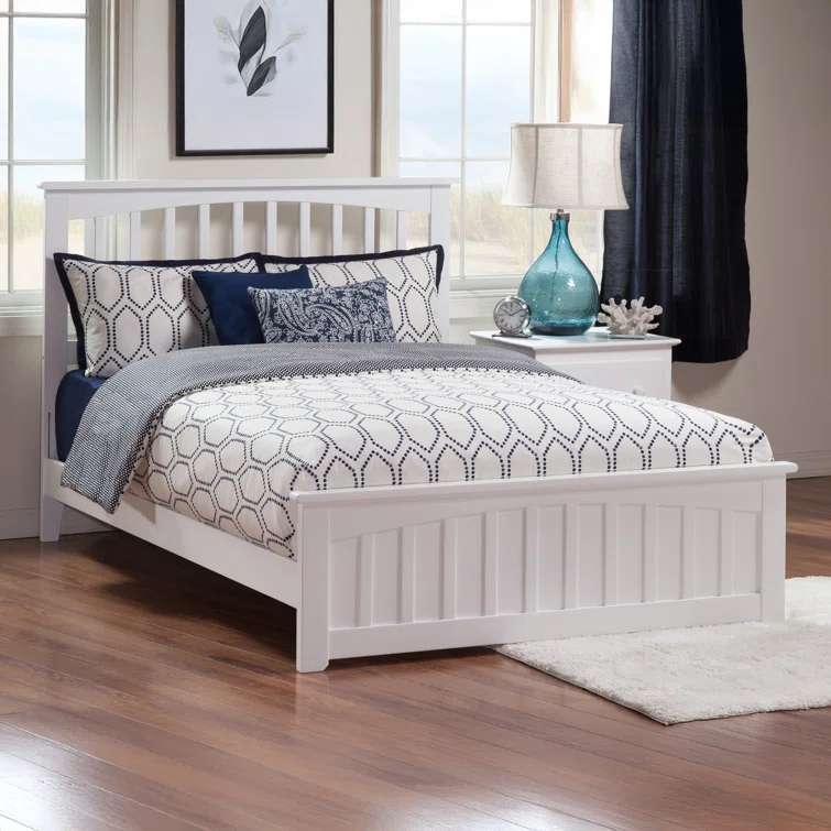 AFI Furnishings Mission Low Profile Solid Wood Platform Bed with Matching Footboard