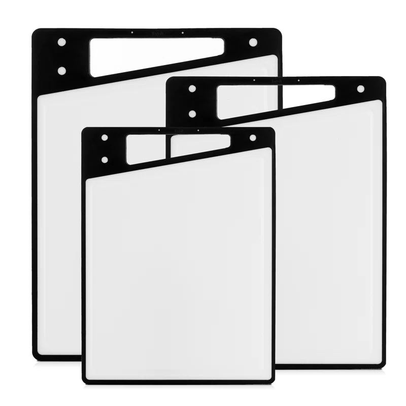 Joyjolt Plastic Cutting Board Set (Set of 3)