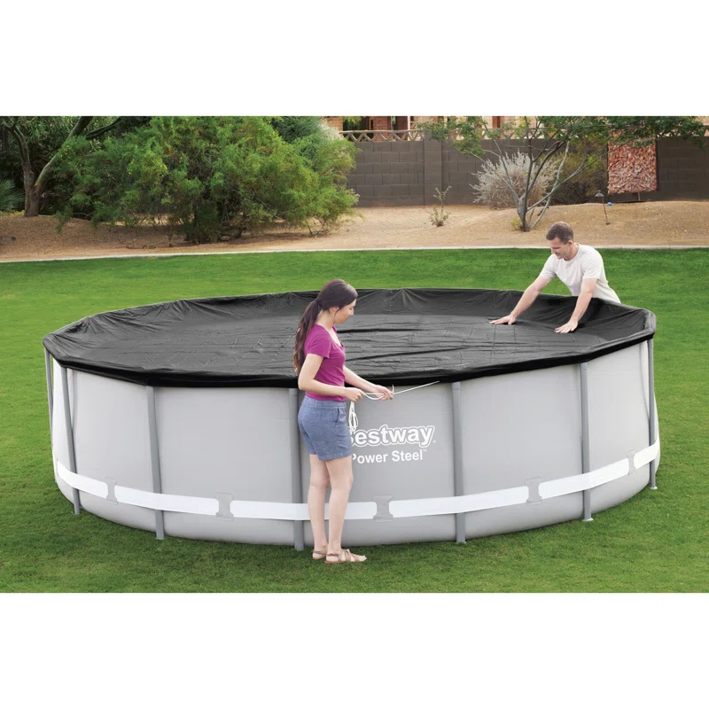 Bestway Bestway Flowclear Round 14' Pool Cover for Above Ground Frame Pools (Cover Only)