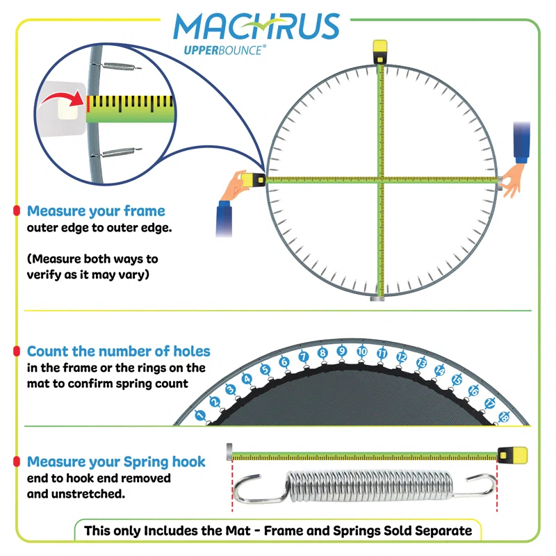 Upper Bounce Machrus Upper Bounce Mini Trampoline Replacement Jumping Mat fits for 40" Round Frames - MAT ONLY