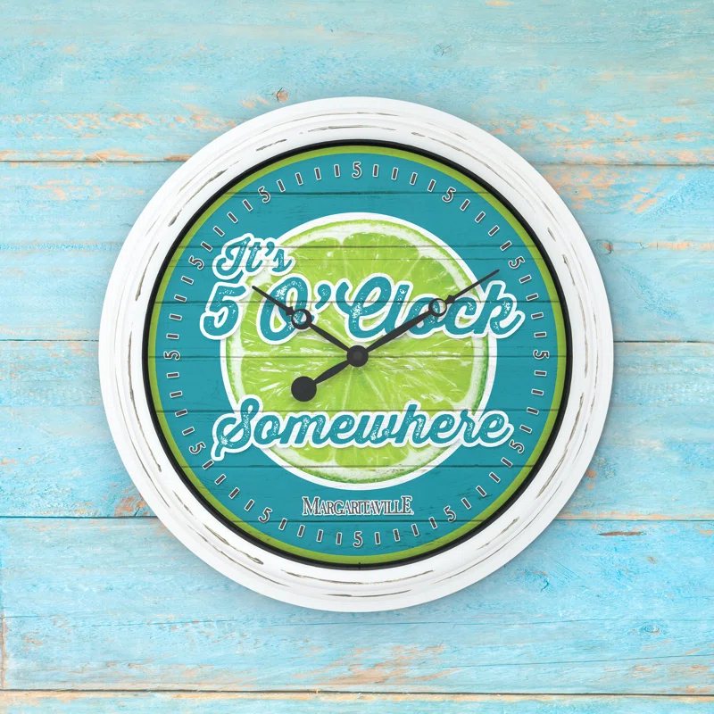 La Crosse Technology Margaritaville 5 O'clock Somewhere 15.75" Wall Clock
