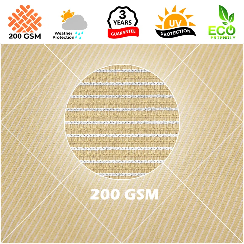 Royal Shade Royal Shade Triangle 200 GSM Sun Shade Sail