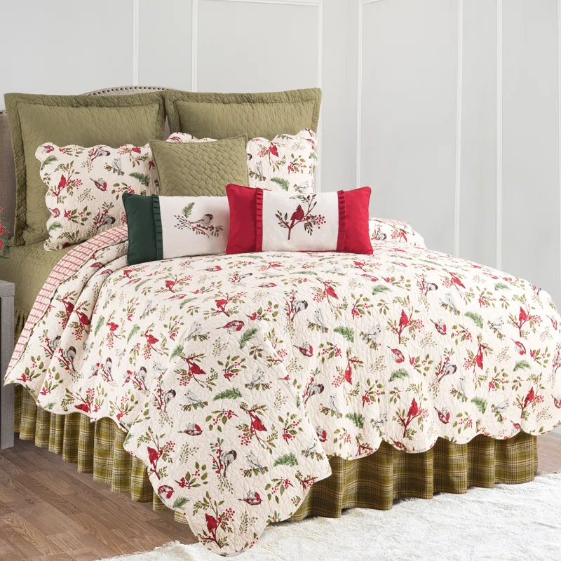 Garden Folly Cotton Reversible Quilt Set