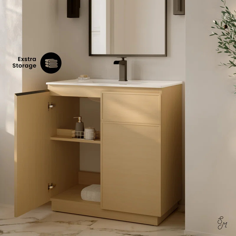 Swiss Madison St. Tropez 36" Freestanding Bathroom Vanity With Sink Top