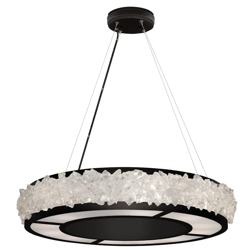 Fine Art Handcrafted Lighting Arctic Halo 30" Round Chandelier