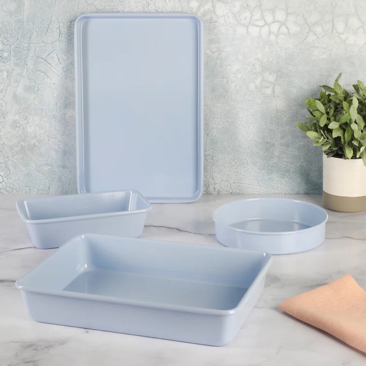 Martha Stewart Everyday Martha Stewart Everyday 4 Piece Carbon Steel Colored Bakeware Set In Lavender