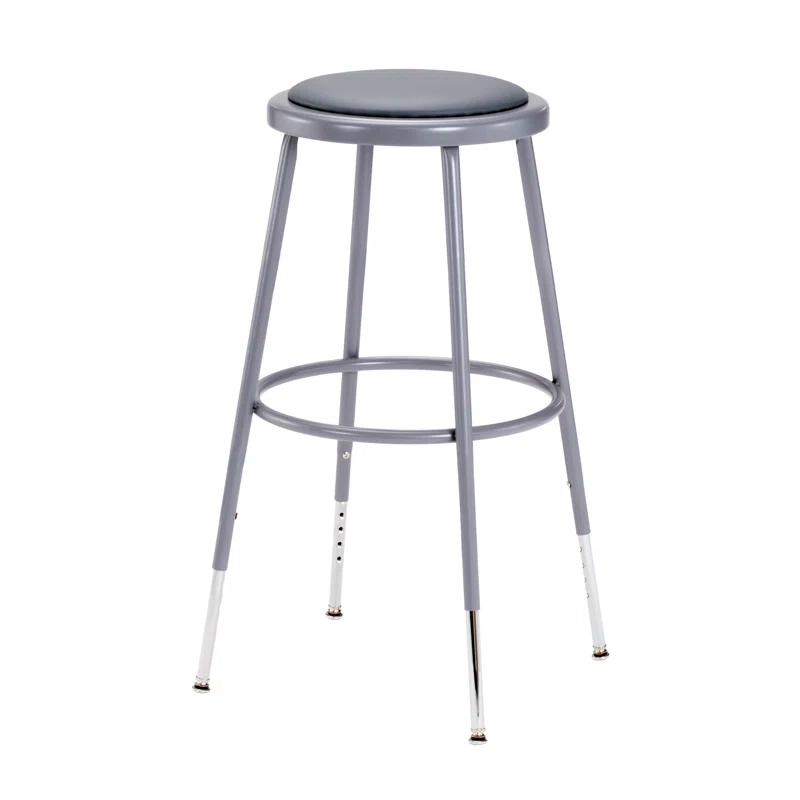 NPS Adjustable Heavy Duty Vinyl Padded Steel Stool
