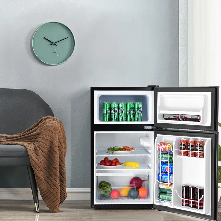FORCLOVER FORCLOVER 3.2 Cubic Feet Freestanding Mini Fridge with Freezer