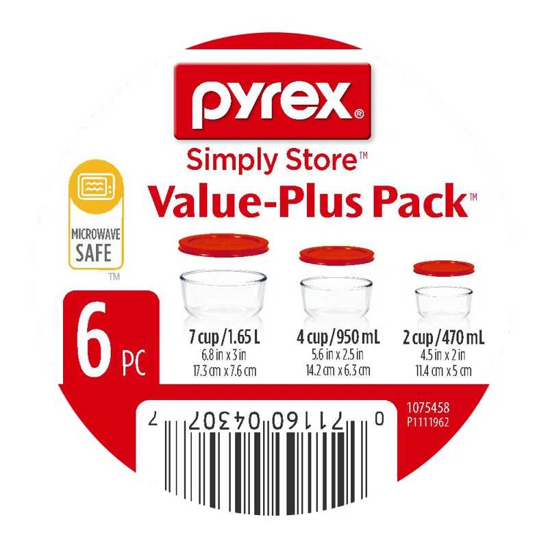 Pyrex Storage Plus Dish 3 Container Food Storage Set