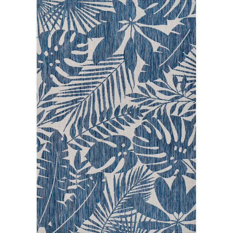 Novogratz Villa Floral Blue/Beige Indoor / Outdoor Area Rug
