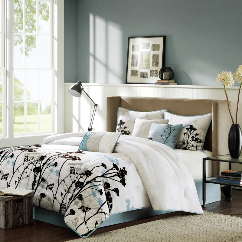 Madison Park 7 Piece Floral Comforter Set