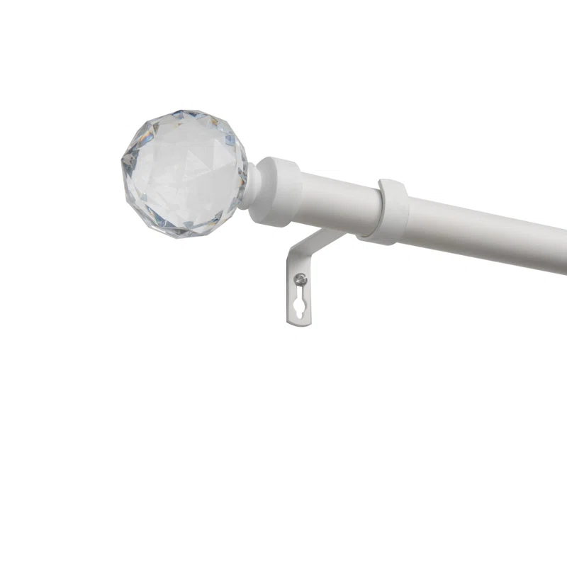 Amalgamated Textiles EXCLUSIVE HOME Crystal Ball 1" Curtain Rod and Finial Set