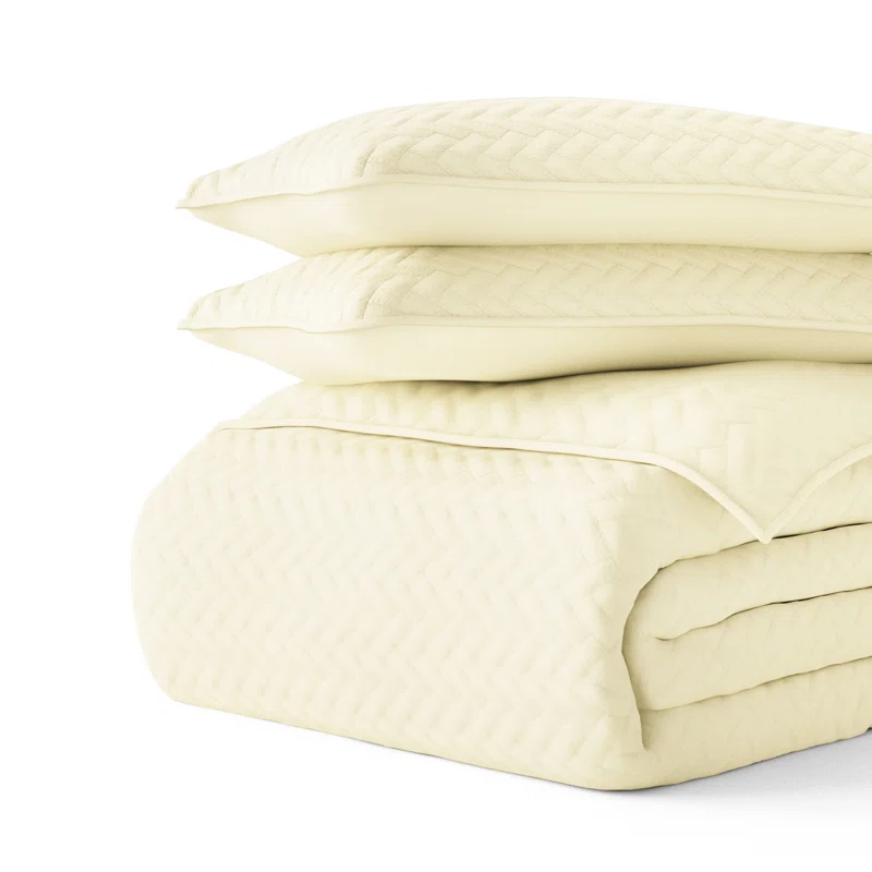 Becky Cameron Antora Microfiber Modern & Contemporary Coverlet / Bedspread Quilt Set