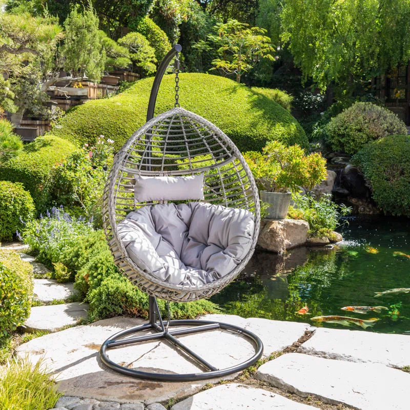 Dakota Fields Versatile Boho Hanging Chair - Elevate Indoor and Outdoor Relaxation with Style