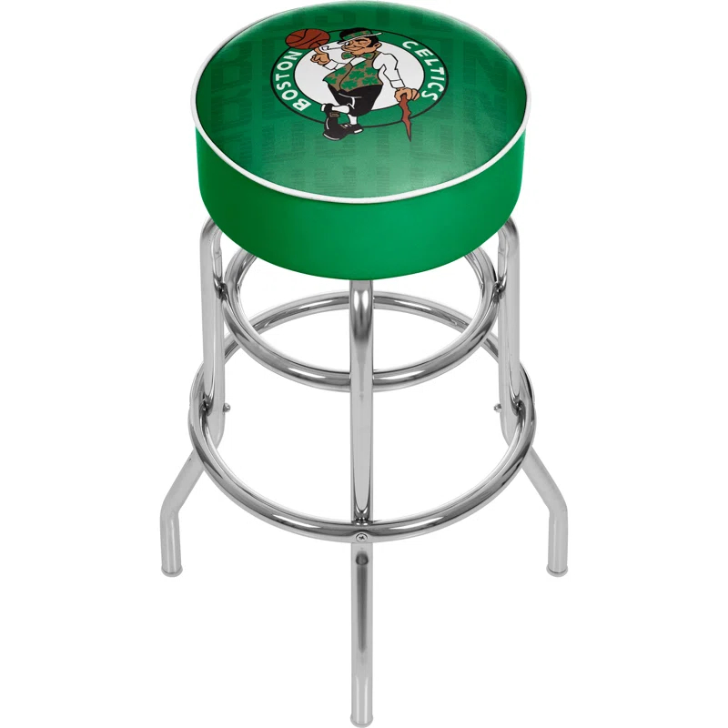 Trademark Global Upholstered Counter Stool with Metal Frame