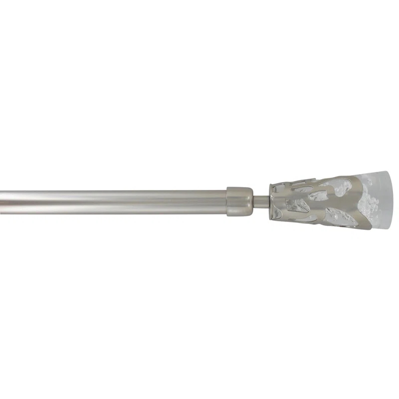 Evideco Luxury Steel Adjustable Single Curtain Rod