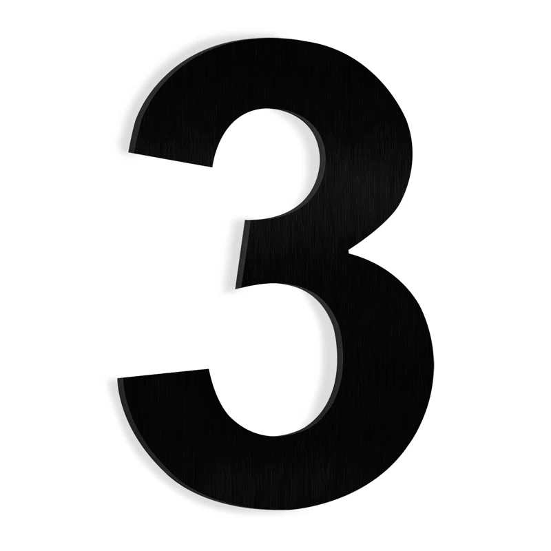 Barton 6'' H Stainless Steel House Number