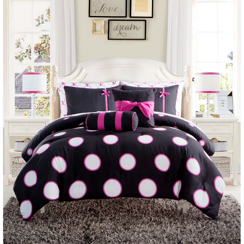 VCNY Sophie Polka Dot Bed-in-a-Bag Comforter Set