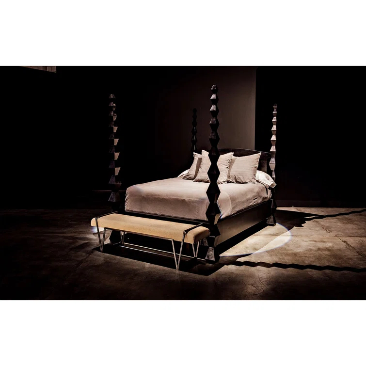 Noir Brancusi Solid Wood Four Poster Bed