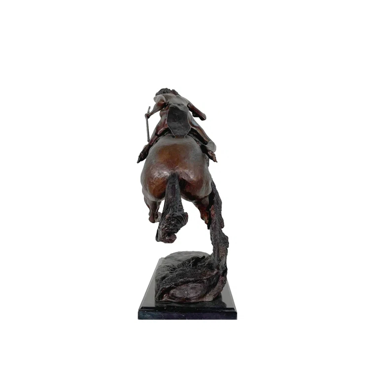 Bronze Cheyenne Sculpture with Brown Patina Finish