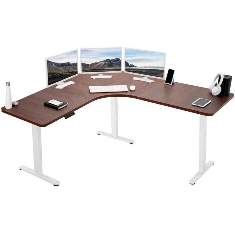 Vivo VIVO Electric 71" x 71" Curved Corner Stand Up Desk (E3CB2 Series)