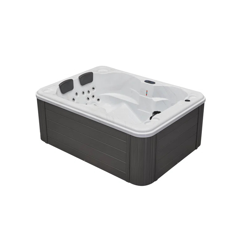 Luxury Spas Luxury Spas 4 - Person 39 - Jet Acrylic Rectangular Standard Hot Tub with Ozonator in Gray