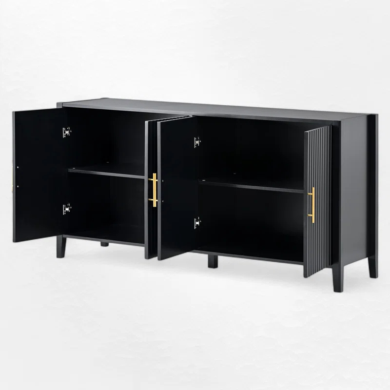 Condola Modern 63.1" Sideboard, Storage Credenza, Buffet Cabinet, Dining Cabinet with Metal Handles