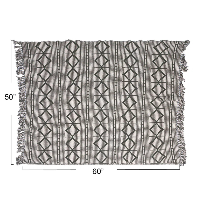 Bloomingville Hand Woven Throw Blanket