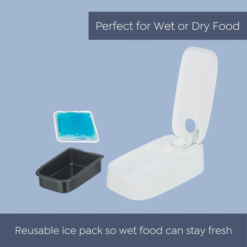 TRIXIE TRIXIE TX1 Automatic Food Dispenser, Single Serving, 48-Hour Timer, Battery Operated