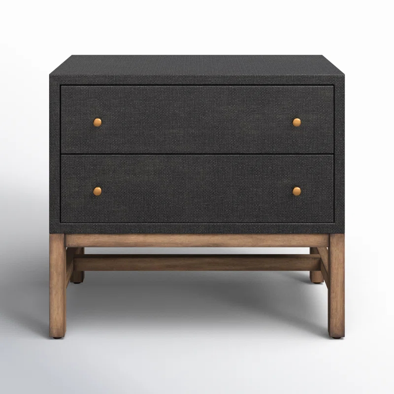 Birch Lane™ Hakana 2 - Drawer Raffia Nightstand