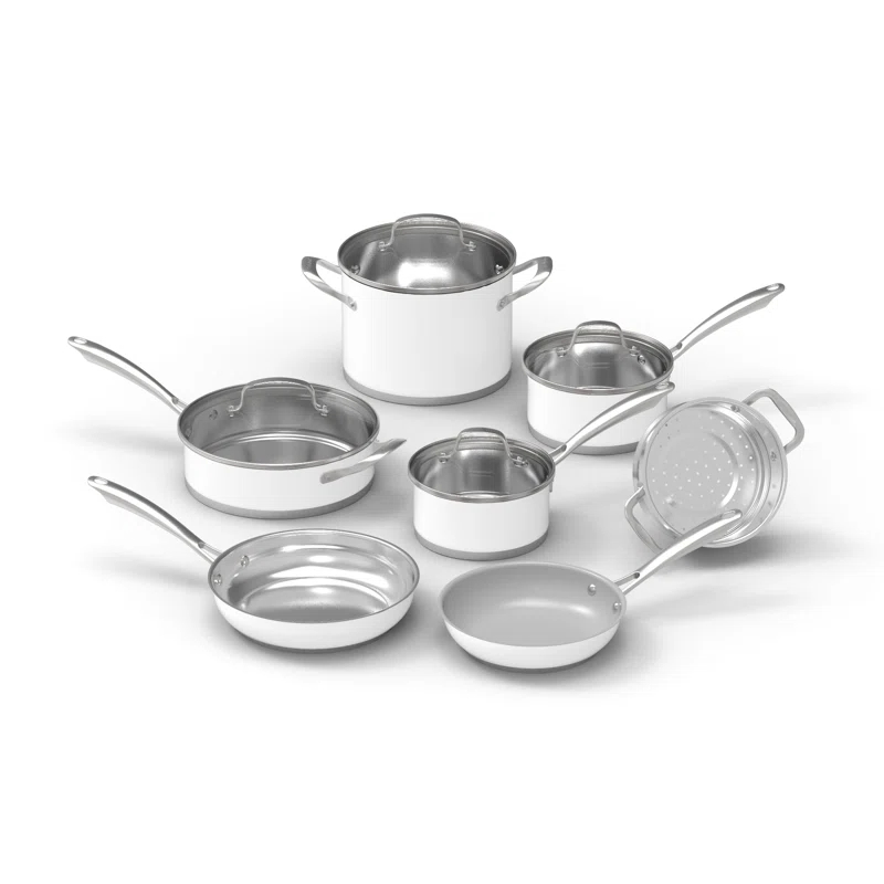 11Pc Matte White Set