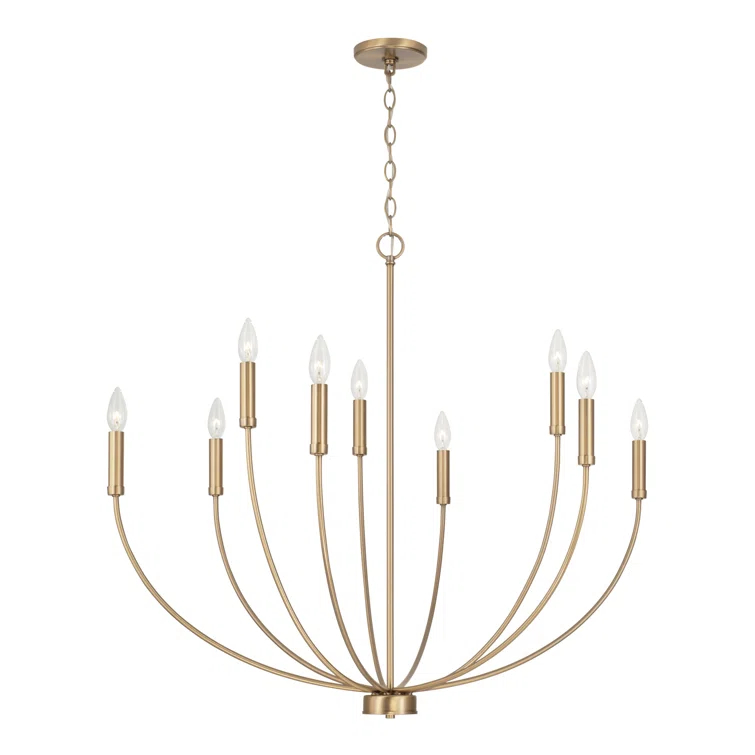 Ansley 9 Light Metal Dimmable Chandelier
