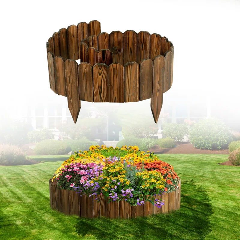 RAYNED LLC Wooden Garden Edging