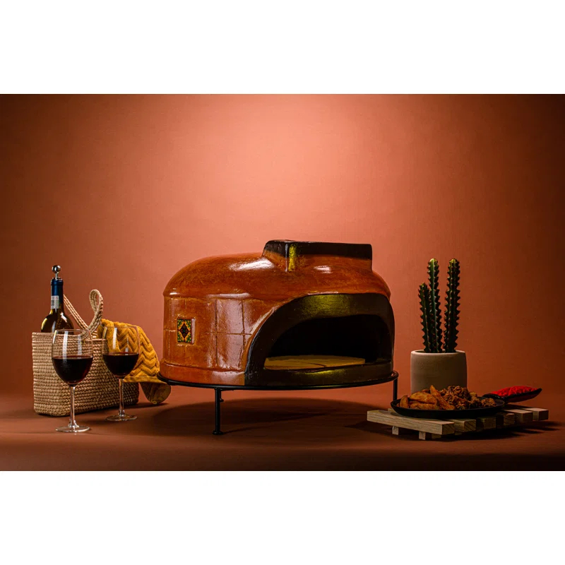 Tierra Firme Tierra Firme Talavera Clay Free Standing Wood Burning Pizza Oven
