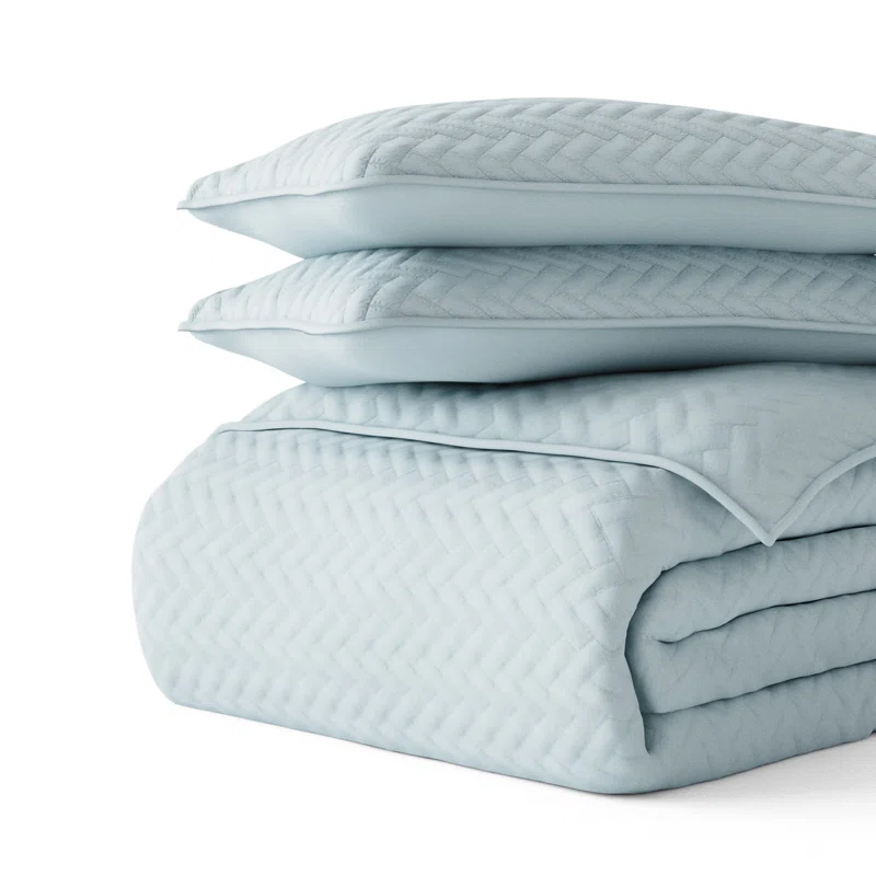 Becky Cameron Antora Microfiber Modern & Contemporary Coverlet / Bedspread Quilt Set
