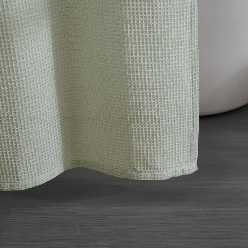 Kenneth Cole Kenneth Cole Solid Waffle Cotton Blend Shower Curtain