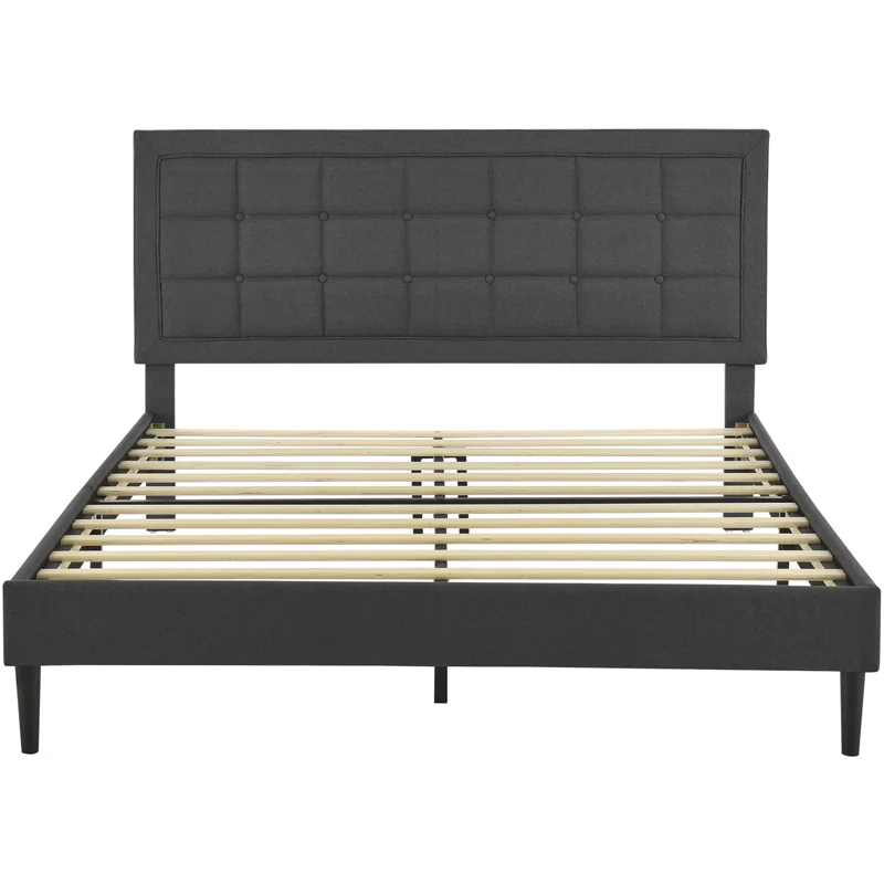 DeCoro Home DeCoro Mornington Upholstered Platform Bed Frame and Headboard
