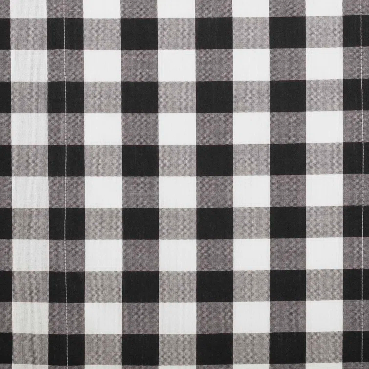 VHC Brands Annie Buffalo Check Plaid Cotton Tailored Window Valance