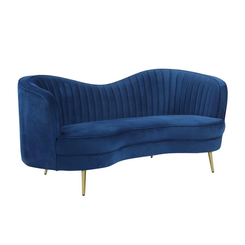 A&J Homes Studio Sophia 74'' Velvet Loveseat